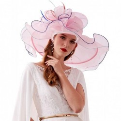 Sun Hats Women's Organza Kentucky Derby Tea Party Hat - Design 6 - Light Pink - C3193SUQTD2 $12.56