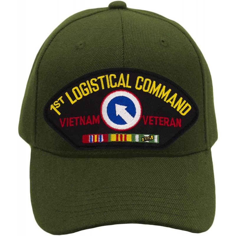 Baseball Caps 1st Logistical Command - Vietnam Hat/Ballcap Adjustable One Size Fits Most - Olive Green - CI18OQWQLTX $45.99