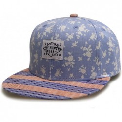 Baseball Caps Linen Flower Summer Snapback Hats - Sky - CG11YE8P6HD $26.00
