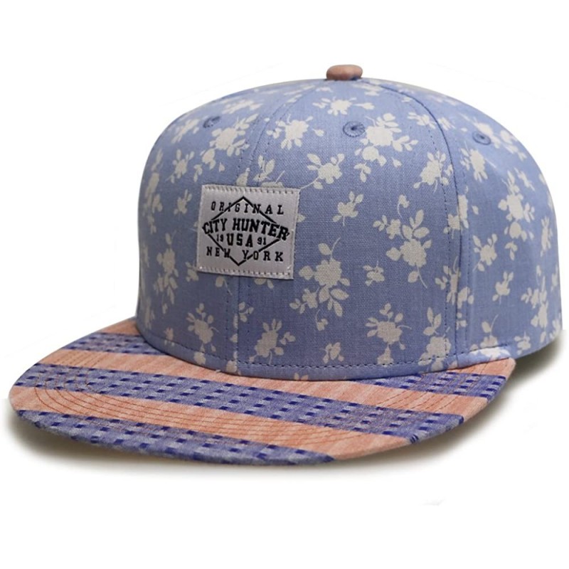 Baseball Caps Linen Flower Summer Snapback Hats - Sky - CG11YE8P6HD $18.72