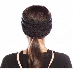 Cold Weather Headbands Womens Winter Warm Beanie Headband Soft Stretch Skiing Cable Knit Cap Ear Warmer Headbands - CO18ZEYXE...