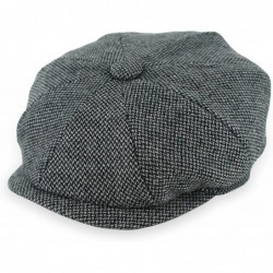 Newsboy Caps Belfry Newsboy Gatsby Men's Women's Soft Tweed Wool Cap - Black Tweed - CA180AMGUN7 $73.14