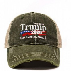 Baseball Caps Trump 2020 Keep America Great Campaign Embroidered US Hat Baseball Trucker Cap New TC101 TC102 - Tc102 Army Gre...