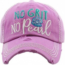 Baseball Caps KBETHOS No Grit Not Pearl Ladies Vintage Distressed Stitch Baseball Cap Hat - Lavender - C818ZUSUE3H $25.32