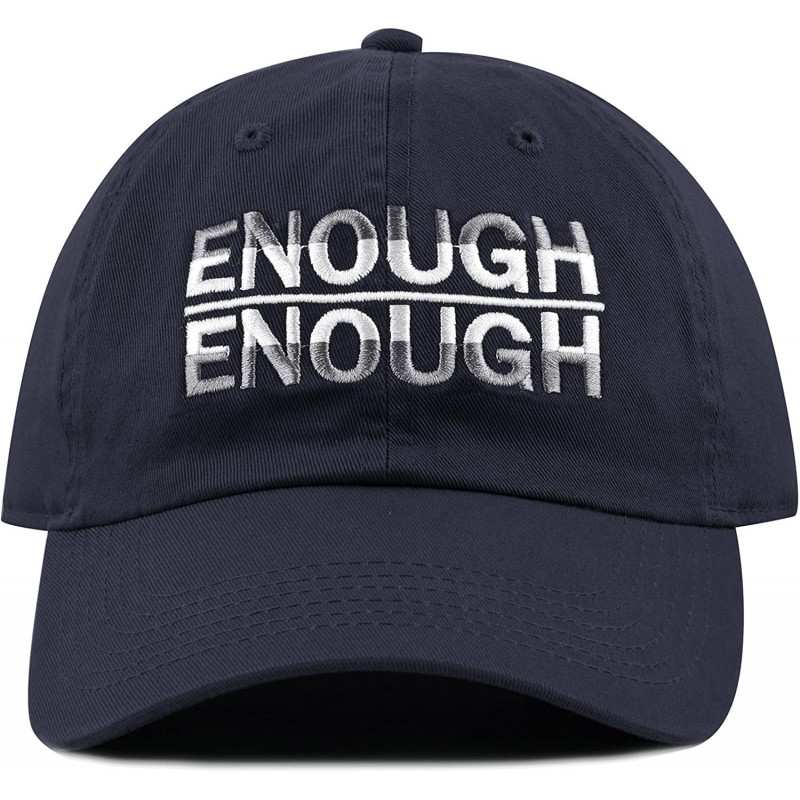 Baseball Caps Never Again & Enough School Walk Out & Gun Control Embroidered Cotton Baseball Cap Hat - Enough-navy - CP18CIX6...
