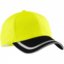 Baseball Caps Men's Enhanced Visibility Cap - Sfty Ylw/Black/ Reflective - C31196SIBH3 $19.98