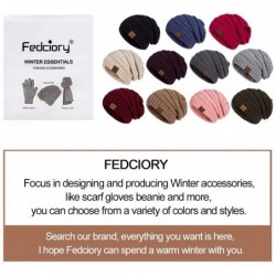 Skullies & Beanies Slouchy Beanie Hat for Women- Winter Warm Knit Oversized Chunky Thick Soft Ski Cap - Black+oatmeal+dark Gr...