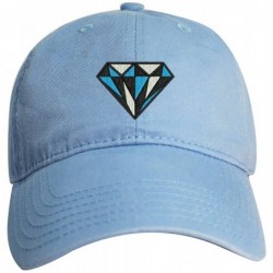 Baseball Caps Diamond Dad Hat Cotton Baseball Cap Polo Style Low Profile - Sky - C6186676DXI $25.77