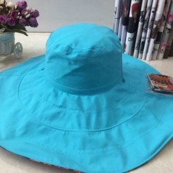 Sun Hats Large Wide Brim Sun Hat for Women-Summer Hats for Beach Garding-Floppy - 2-0-blue - CA180CSXC6I $28.01