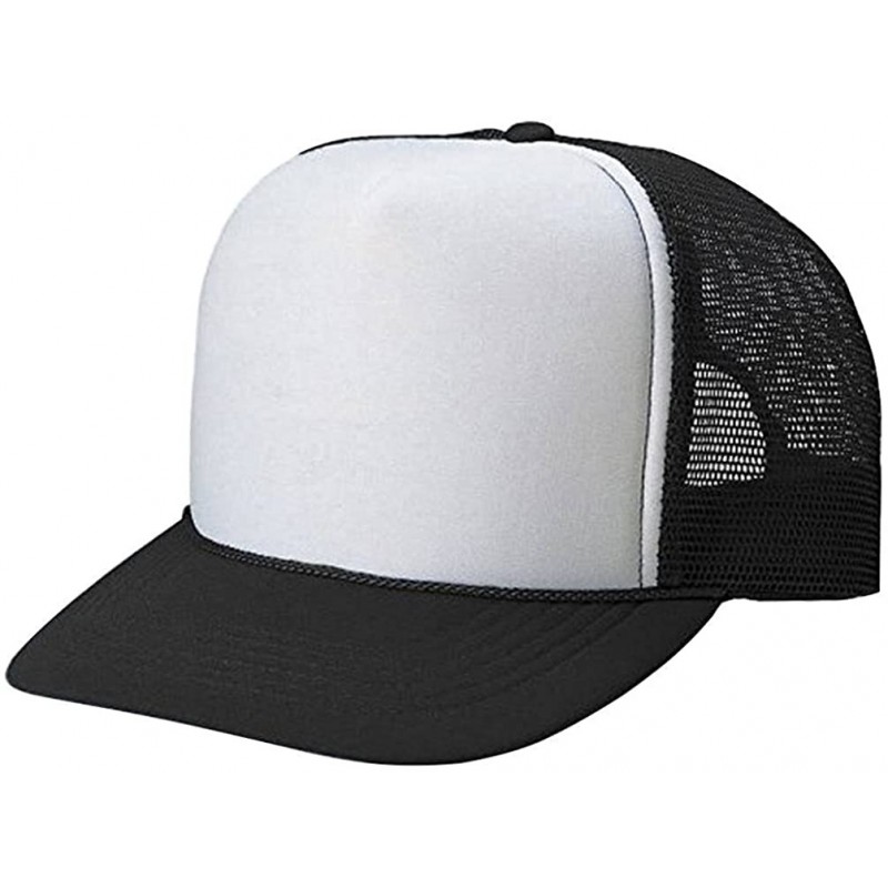 Baseball Caps Trucker SUMMER MESH CAP- Neon Orange - White/Black - CN11CG3DGDT $14.02