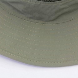Sun Hats Outdoor Mesh Boonie Hat Outdoor UPF 50+ Wide Brim Sun Hat Windproof Fishing Hats - Light Green - CM18U39ZGC5 $28.65