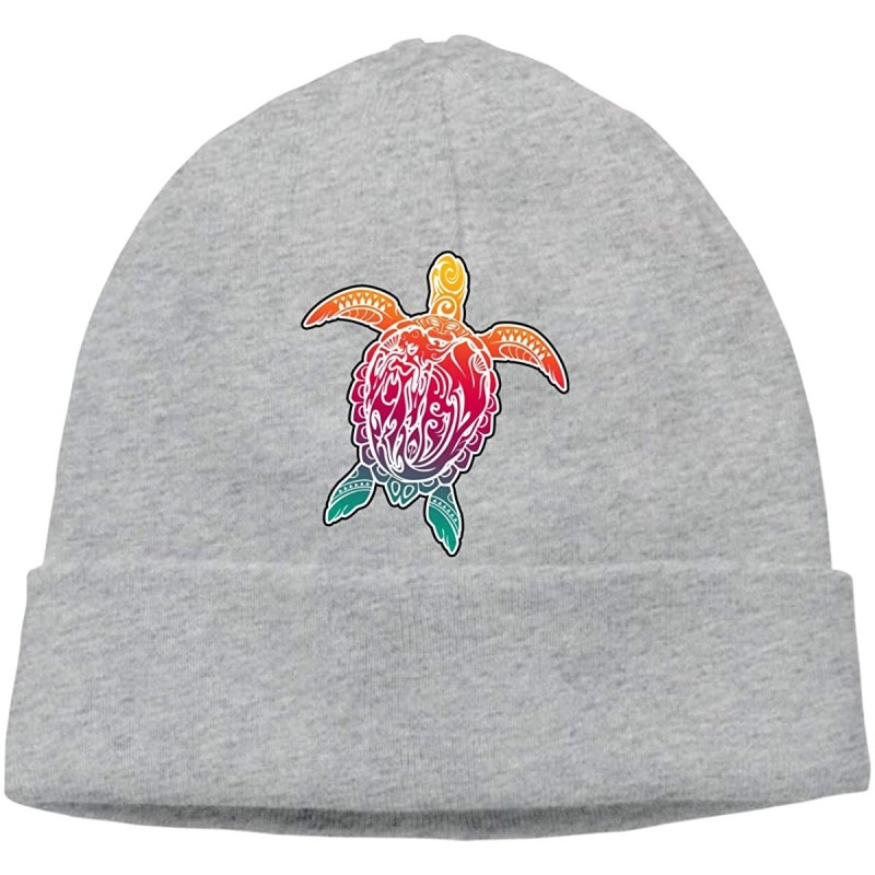 Skullies & Beanies Hawaiian Honu Turtle Beanie Hat Cute Toboggan Hat Winter Hats Knit Hat Beanies for Men and Women - Gray - ...