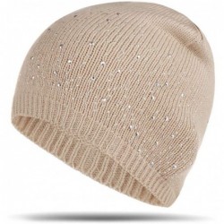 Skullies & Beanies Sparkle Cable Knit Hat Pom Pom Beanie Skull Stocking Hat Cuff Beanie Cap for Ladies - Style1-2 - CW18YYWEZ...