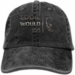 Cowboy Hats Eddie Would Go Trend Printing Cowboy Hat Fashion Baseball Cap for Men and Women Black - Black - CN180GSQHIZ $24.24