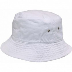 Bucket Hats Short Brim Visor Cotton Bucket Sun Hat - White - CH11Y2Q5S2F $21.63