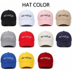 Baseball Caps Bad Hair Day Letter Embroidered Curved Adjustable Baseball Cap- Love Hat-Cotton Cap - Khaki - C3199LNX8DR $24.11