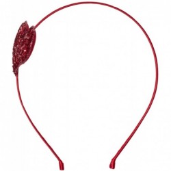 Headbands "Olivia" Glitter Heart Headband - Red - CY12CDGV5V3 $23.46