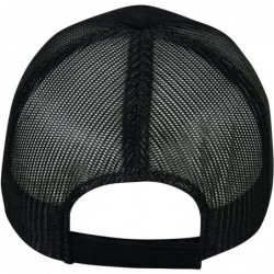 Baseball Caps Garment Washed Meshback Cap - Black - CV182IMZ7W7 $17.38