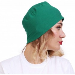 Skullies & Beanies Women's Cotton Under Hijab Caps (Multicolours- Free Size) - Green - C0184TZET5E $15.85