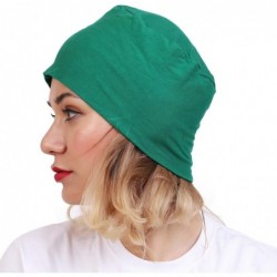 Skullies & Beanies Women's Cotton Under Hijab Caps (Multicolours- Free Size) - Green - C0184TZET5E $15.85