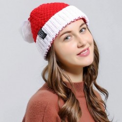 Skullies & Beanies Women's Winter Christmas Santa hat Knit hat Wool Cap Red - C8188H46EXA $21.79