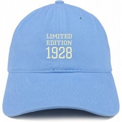 Baseball Caps Limited Edition 1928 Embroidered Birthday Gift Brushed Cotton Cap - Carolina Blue - CB18D9LQOSU $39.32