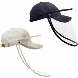 Baseball Caps Baseball Hat- Bucket Hat- Reusable Detachable Film Hat Men & Women - Q-black+beige - C1198UQN7IU $43.48