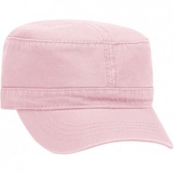 Visors Superior Garment Washed Cotton Twill Military Cap - Pink - CE187I0R2EM $24.07