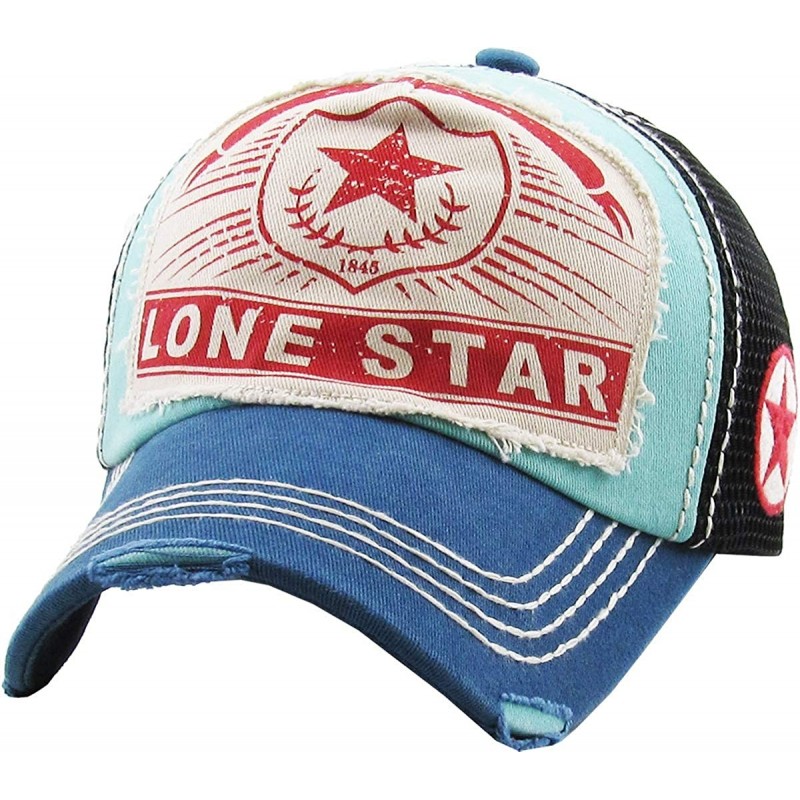 Baseball Caps Lonestar Collection Big T Western Dallas Houston Hats Vintage Distressed Baseball Cap Dad Hat Adjustable - CA12...