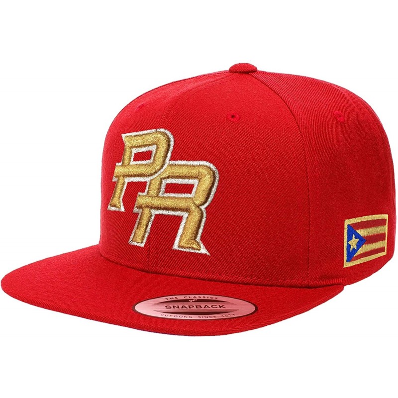 Baseball Caps Puerto Rico Snapback Hats Vintage Hats - SnapBack/Red M. Gold - CB18U7KTNNZ $30.80