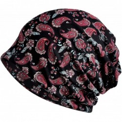 Skullies & Beanies Cotton Fashion Beanies Chemo Caps Cancer Headwear Skull Cap Knitted hat Scarf for Women - D-red - CM18Q7Z0...