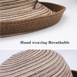 Sun Hats Wide Brim Floppy Sun Hat 100% Cotton Packable Summer Beach Hats for Women - Sh052 Khaki - CQ18NLKILWA $31.82