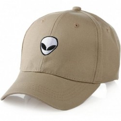 Baseball Caps Alien Dad Hat Baseball Cap Constructed Polo Style Adjustable - Beige - CN185MDZR9C $19.30