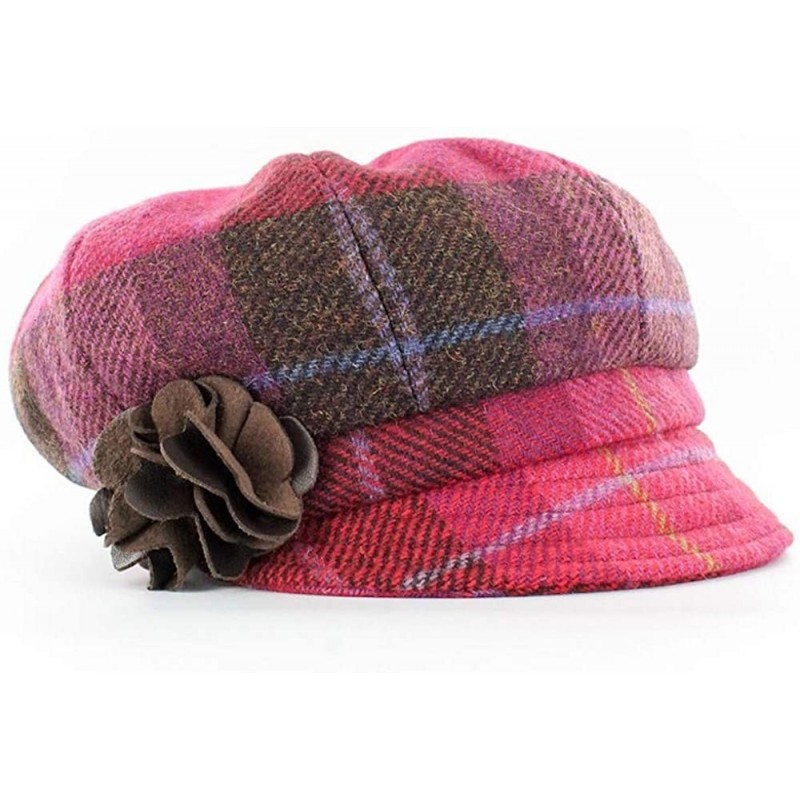 Newsboy Caps Ladies Newsboy Hat - Pink Tartan - CH18OQLQRI0 $86.67