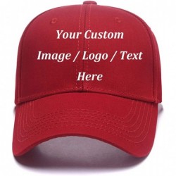 Baseball Caps Custom Baseball Hat-Snapback.Design Your Own Adjustable Metal Strap Dad Cap Visors - Wine Red - CI18KRKCM65 $21.63