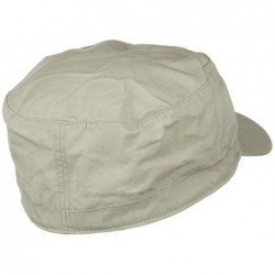 Newsboy Caps Big Size Fitted Cotton Ripstop Military Army Cap - Stone - CP187540O0S $27.37