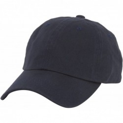Baseball Caps Unstructured Adjustable Dad Hat w/Buckle - Navy - CA18E9EGU6Z $17.63