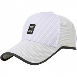 Sun Hats Unisex Mesh Anti-UV Sun Hat Breathable Dry Quickly Baseball Hat Running Cap - White - CC18RY2RI4U $26.99