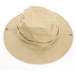 Bucket Hats Outdoor Bucket Caps and Sports Fisherman Hats - Khaki - CZ12MAKLBFW $19.84