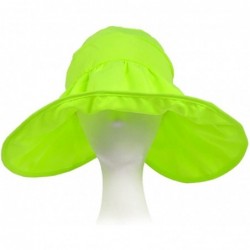Sun Hats Womens Foldable Anti UV Sun Hat Cap Big Brim Floppy Travel Beach Bucket Hat UPF50+ - Shiny Yellow - C811ZPG6CF3 $16.05