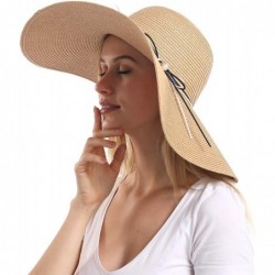 Sun Hats Womens Beach Sun Straw Hat- Floppy Beach hat & Wide Brim Braided Sun Hat - UPF 50+ Maximum Sun Protection - CE194L2T...