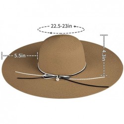 Sun Hats Womens Beach Sun Straw Hat- Floppy Beach hat & Wide Brim Braided Sun Hat - UPF 50+ Maximum Sun Protection - CE194L2T...