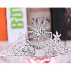 Headbands Luxury Bride Star Moon Queen Crystal Crown Tiara Wedding Bridal Party Prom Headband Headpiece(HG82) - C318DTK8WQ6 $...