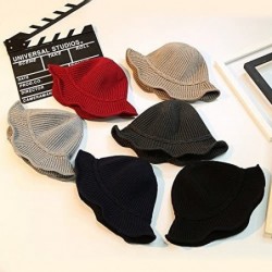 Bucket Hats Women's Knit Foldable Wool Blend Warm Church Cloche Cap Bucket Hat Bowler Hats - Khaki - CC189532ZS6 $13.91