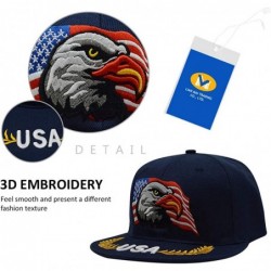 Baseball Caps 3D Embroidery Dad Hat Patriotic Eagle American Flag Adjustable Baseball Cap Classic Strapback Cap - CC18ON4C6H4...