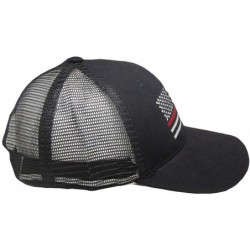 Skullies & Beanies Black MESH USA Thin Red Blue Line Low Profile Hat Baseball Support Police + Fire - CB18NSO3LLC $13.93