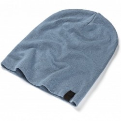 Skullies & Beanies Warm Slouchy Beanie Hat for Men and Women- Deliciously Soft Daily Beanie in Fine Knit - Blue Denim - CN185...