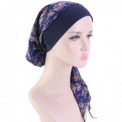 Skullies & Beanies Chemo Cancer Sleep Scarf Hat Cap Ethnic Printed Pre-Tied Hair Cover Wrap Turban Headwear - C318SE408TC $14.03