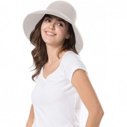 Bucket Hats Women Wide Brim Sun Hats Foldable UPF 50+ Sun Protective Bucket Hat - Reticulated-beige - CM18SXOE3IN $23.66