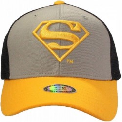 Baseball Caps Superhero Snapback Baseball Cap Hip-hop Flat Bill Hat - Superman Yellow / Grey - CI18KLDOMAD $32.22